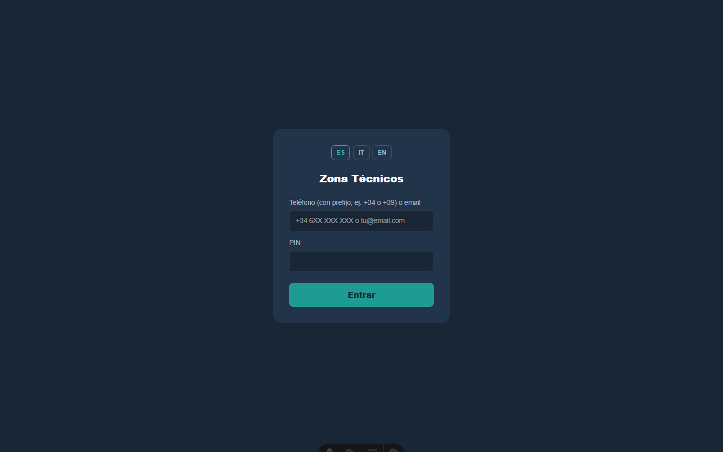 Acceso privado para colaboradores
