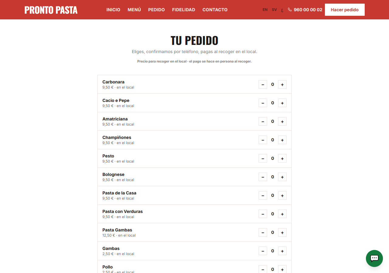 Pronto Pasta